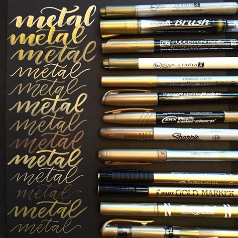 metallic pens for black paper